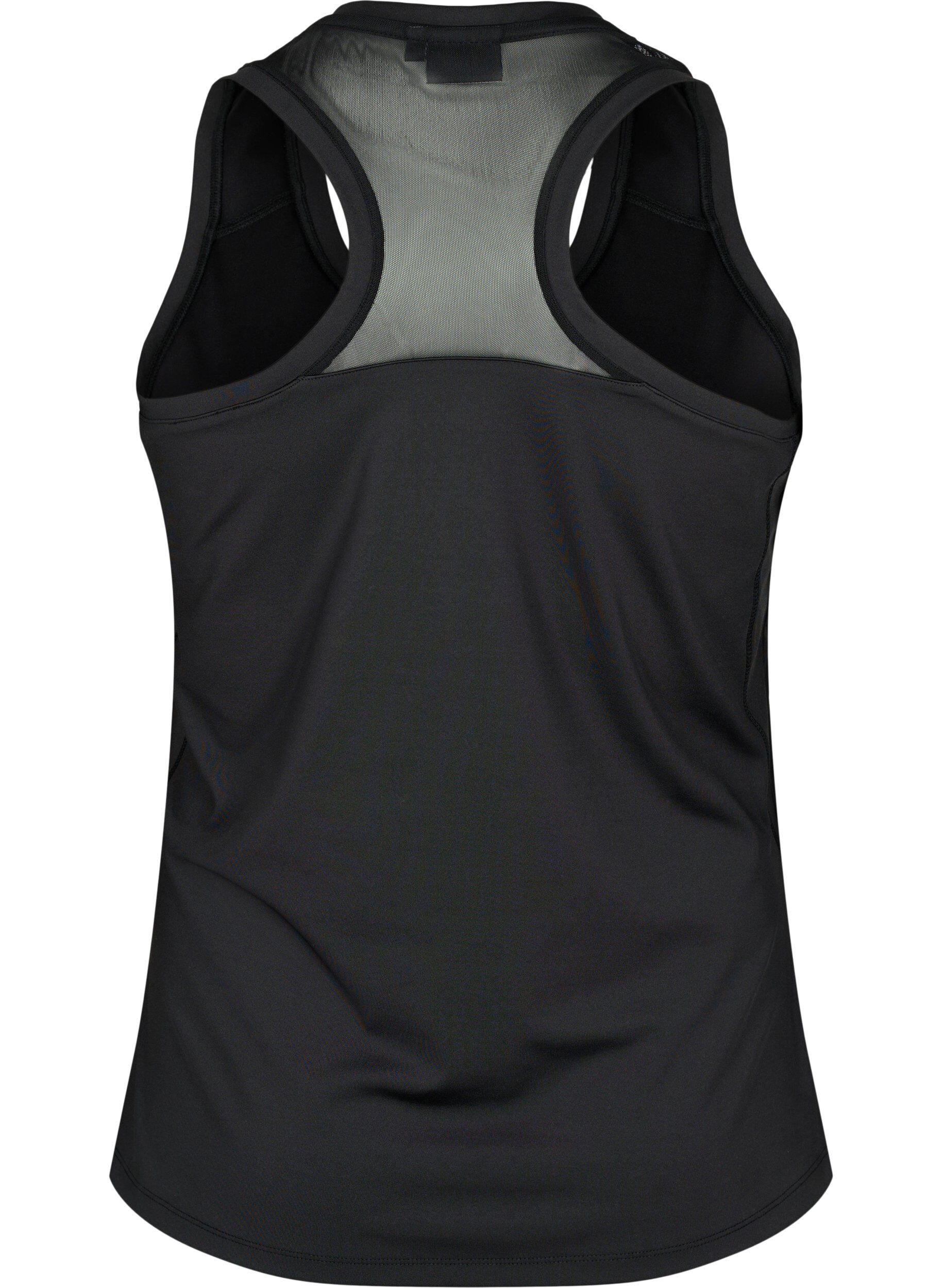 ZizziTrainingstop mit Racerback und Mesh, Black, Packshot image number 1