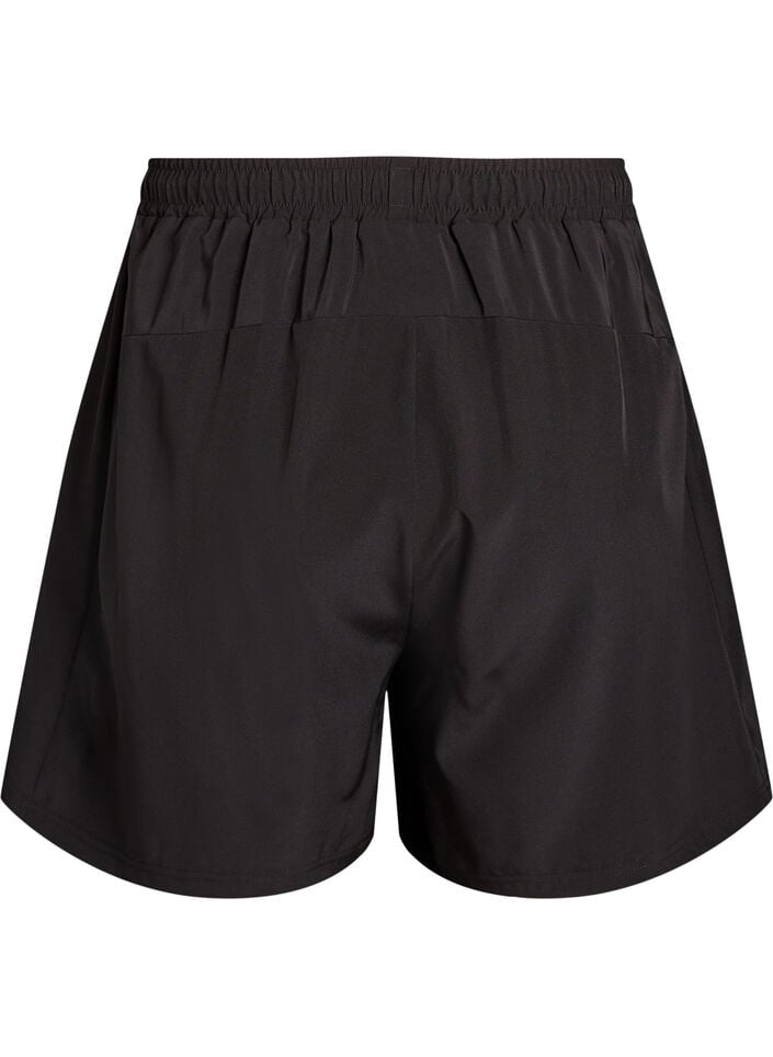 Trainingsshorts mit Innenhose und Handytasche, Schwarz, Packshot