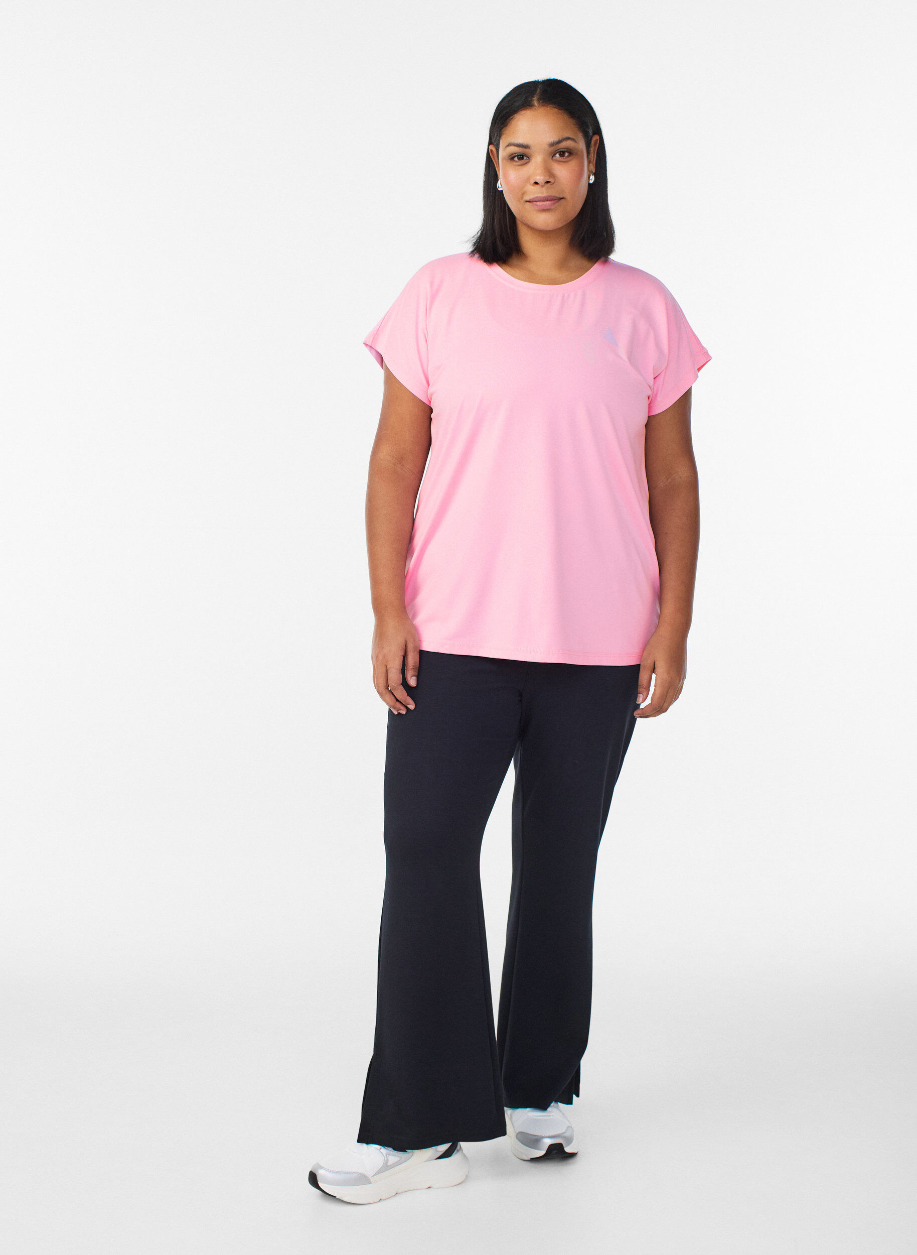 ZizziEinfarbiges Trainings-T-Shirt, Pink, Model image number 1