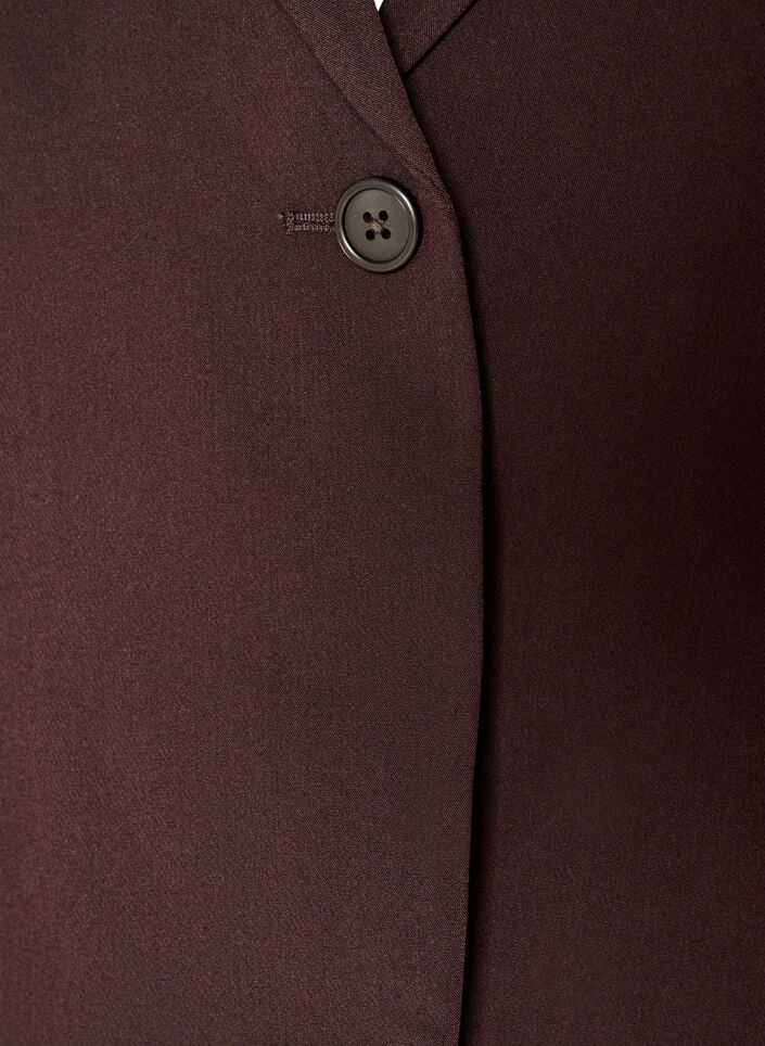 Klassischer Blazer mit 1-Knopf-Verschluss, Braun, Packshot image number 2