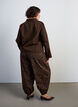 Ballonhose mit hoher Taille und Allover-Muster, Braun, Model image number 1