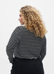 Gestreifte Langarmbluse, Schwarz, Model image number 2