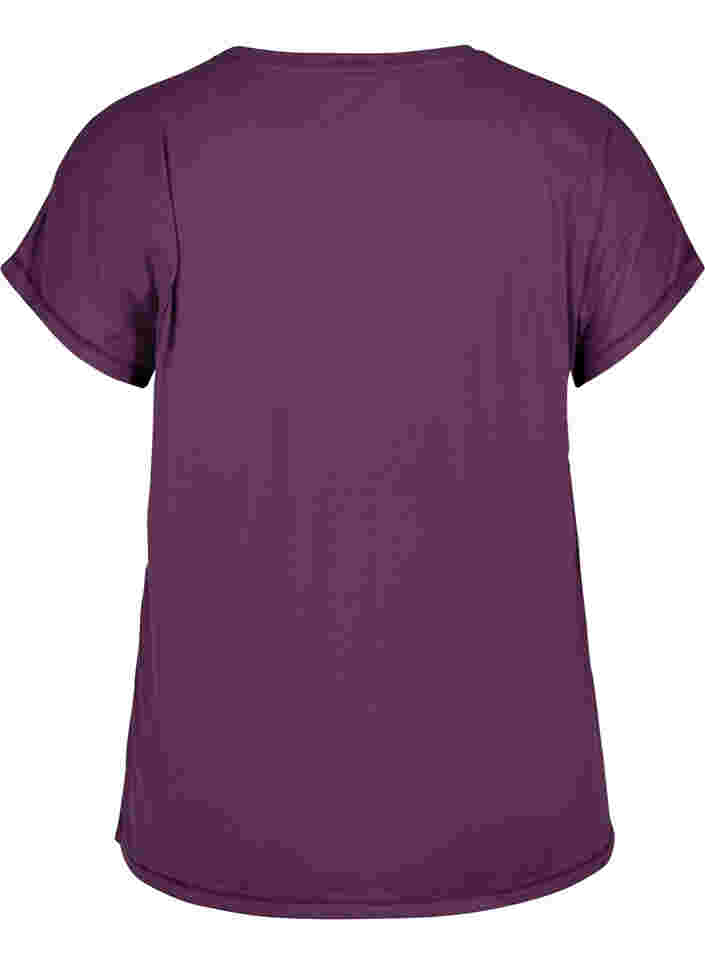 Einfarbiges Trainings-T-Shirt, Blackberry Wine, Packshot image number 1