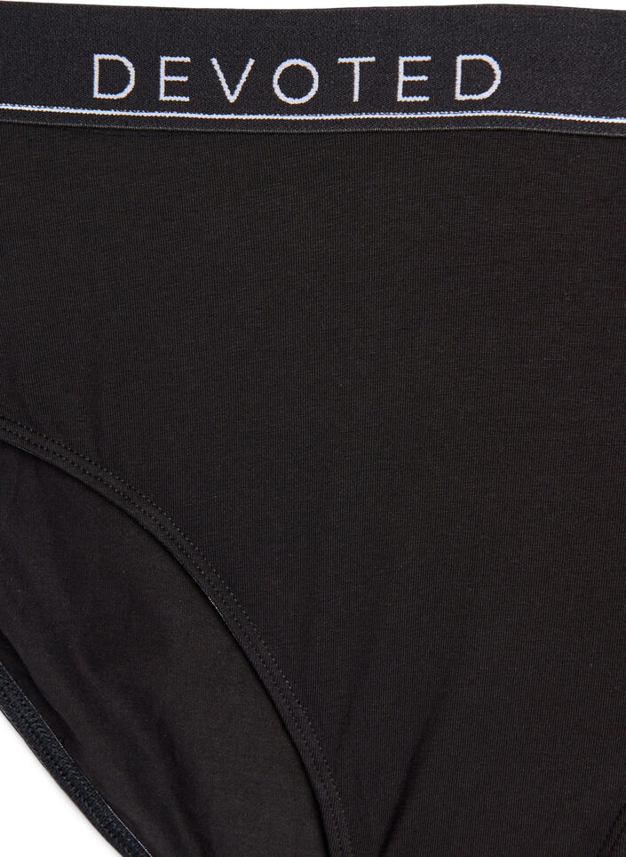 Baumwoll-H&ouml;schen mit regul&auml;rer Taille, Schwarz, Packshot image number 2