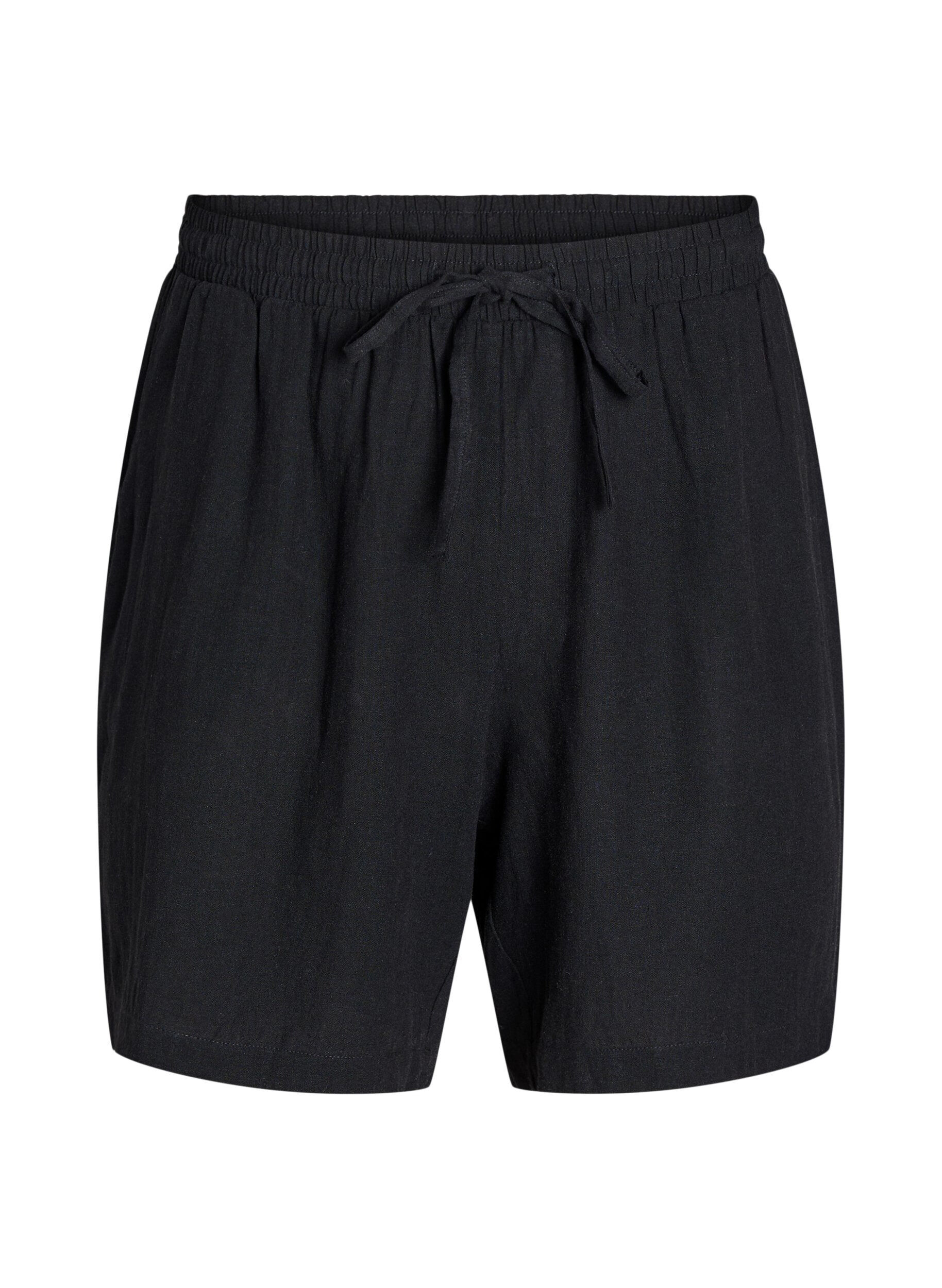 Lockere Shorts aus Leinen und Viskose