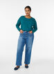 Basic Top aus Jersey mit langen &Auml;rmeln, Gr&uuml;n, Model image number 1