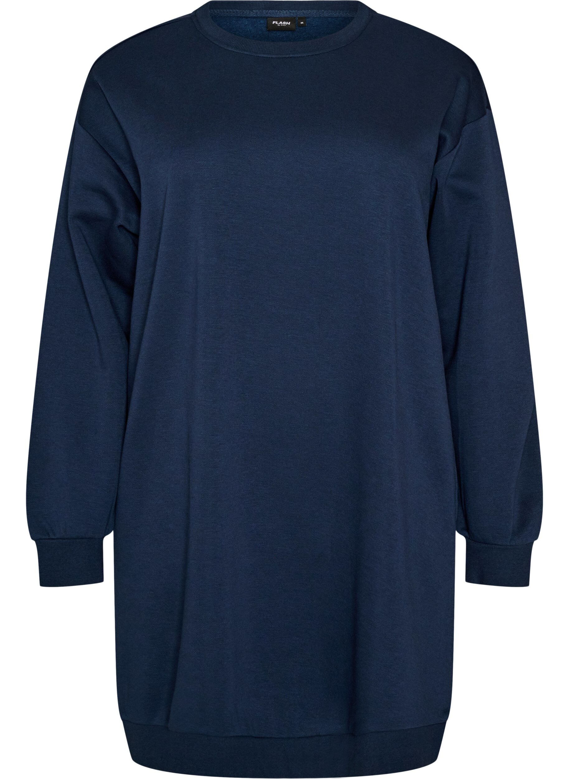 ZizziLockeres Sweatkleid mit Taschen, Blau, Packshot image number 0