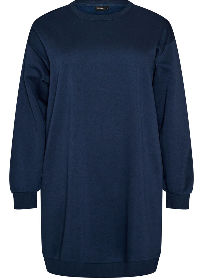 Lockeres Sweatkleid mit Taschen, Blau, Packshot image number 0