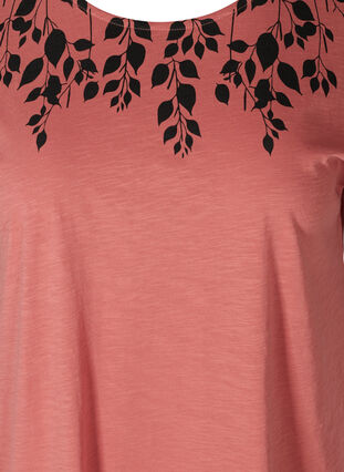 T-Shirt aus Baumwolle mit Printdetails, Canyon Rose LEAF, Packshot image number 2