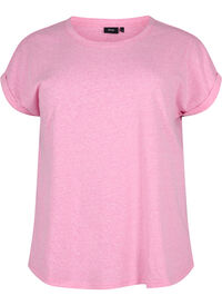 Melange-T-Shirt mit kurzen Ärmeln