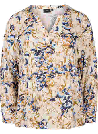 Bluse aus 100% Viskose mit Blumendruck