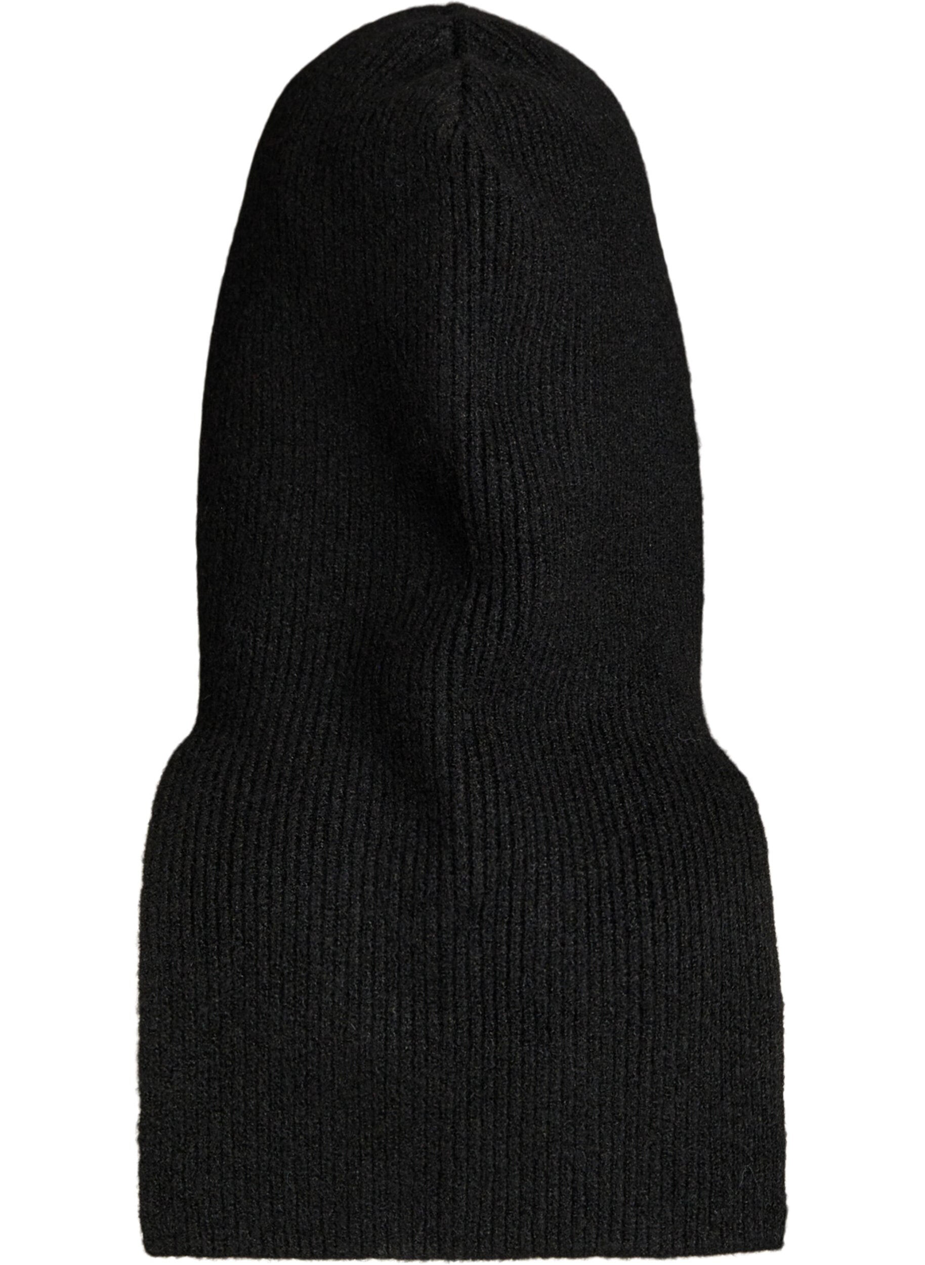 ZizziBalaclava aus Rippstrick mit Rei&szlig;verschluss, Schwarz, Packshot image number 1