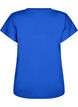 Lockeres Trainings-T-Shirt mit V-Ausschnitt, Blau, Packshot image number 1