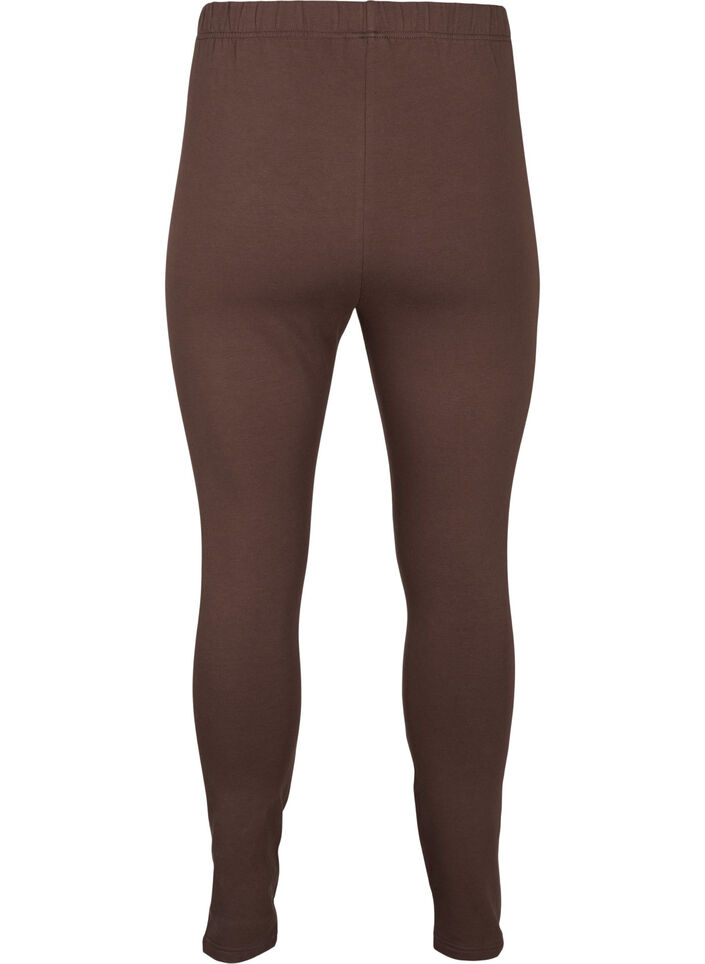 Gefütterte Baumwollleggings., Braun, Packshot image number 1