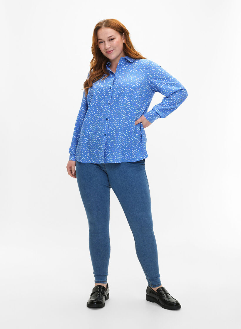 FLASH – Hemd mit Tupfen, Marina White Dot, Model image number 2