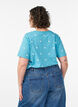 T-Shirt aus Bio-Baumwolle mit aufgestickten Motiven, Blau, Model image number 2