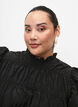 Kleid mit Rüschen und elastischen Schnittlinien, Black, Model image number 3