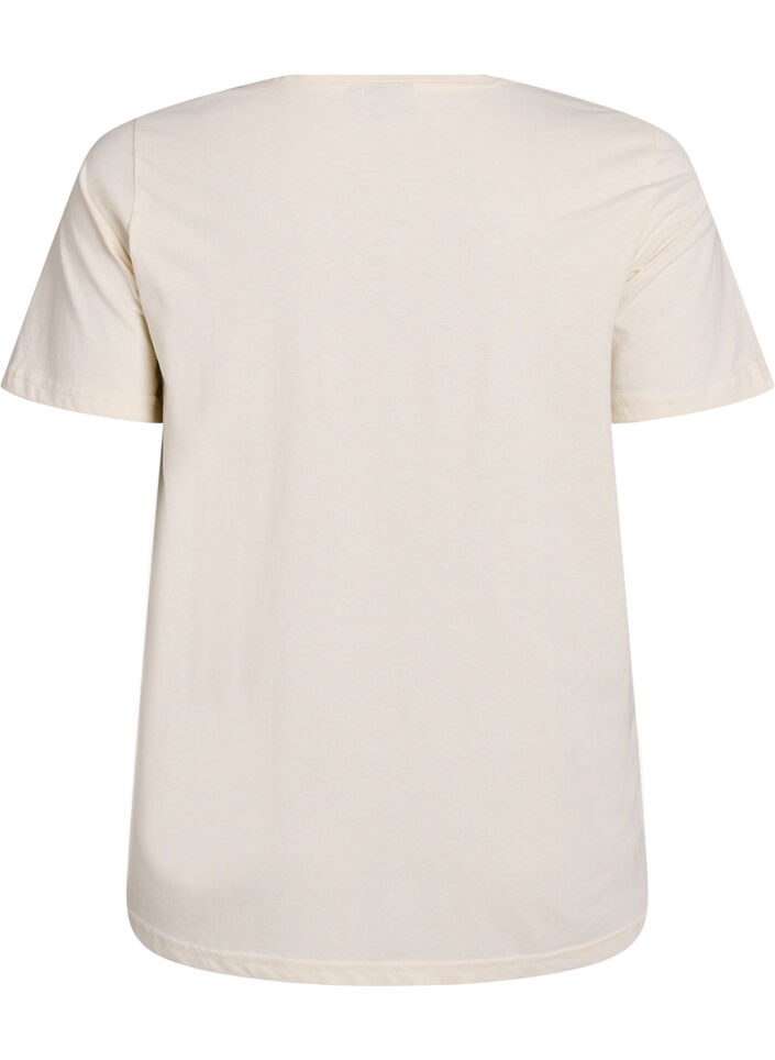 FLASH - T-Shirt mit Print, Beige, Packshot image number 1
