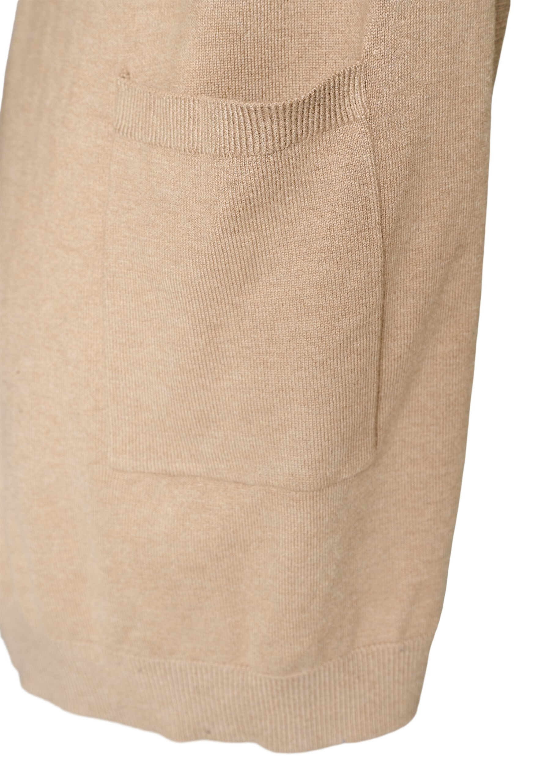 ZizziLange Strickjacke aus einer Viskosemischung, Beige, Packshot image number 3