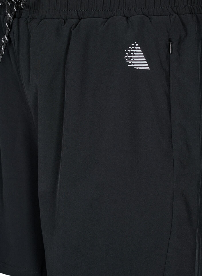 Trainingsshorts mit Innenhose, Schwarz, Packshot image number 2