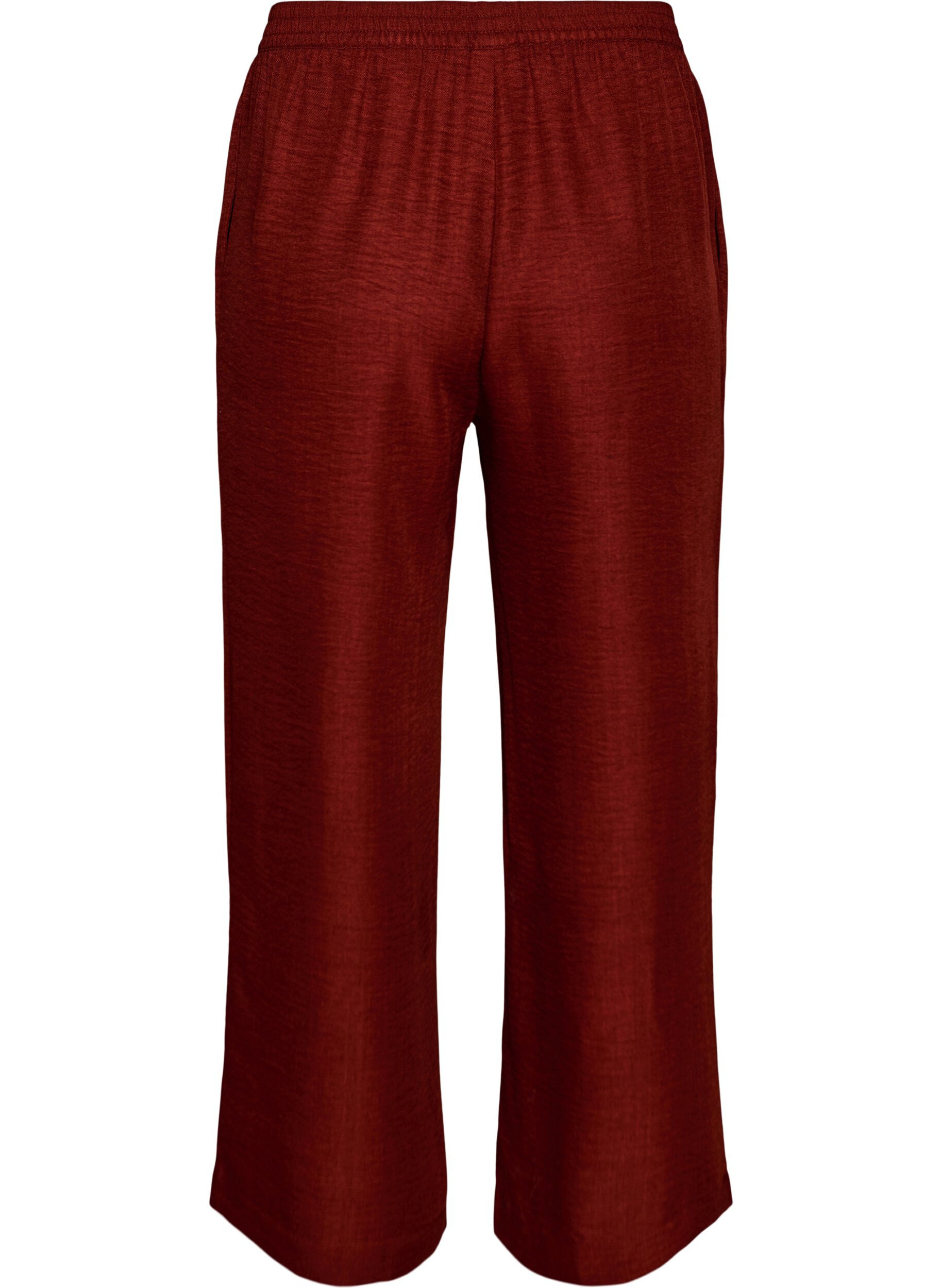 ZizziLockere Hose mit elastischem Bund und Taschen, Rot, Packshot image number 1