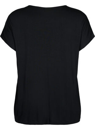 Kurzärmeliges Viskose-T-Shirt mit Druck, Black W. Lips, Packshot image number 1