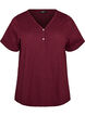 T-Shirt mit Knopfleiste, Dunkles Bordeaux, Packshot image number 0