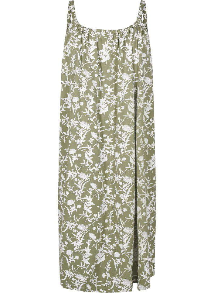 Midi-Tr&auml;gerkleid aus Bio-Baumwolle, Gr&uuml;n, Packshot image number 0