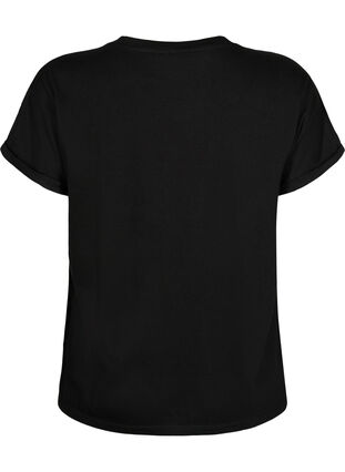 Lockeres T-Shirt mit Broderie anglaise, Black, Packshot image number 1