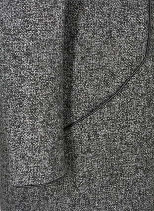 Jacke mit Melange-Effekt, hohem Kragen und Reißverschluss, Dark Grey Melange, Packshot image number 3