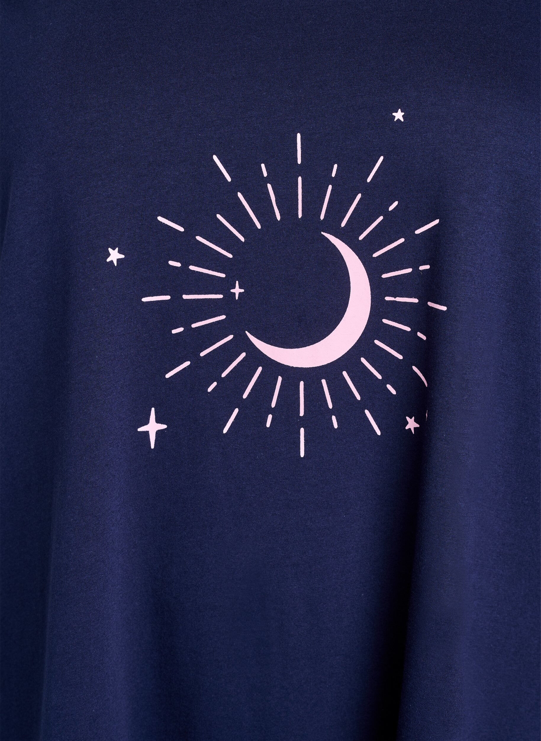 ZizziKurz&auml;rmeliges Nachthemd aus Bio-Baumwolle, Blau, Packshot image number 2