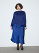 Bluse mit U-Boot-Ausschnitt und Ballon-Passform, Blau, Model image number 1