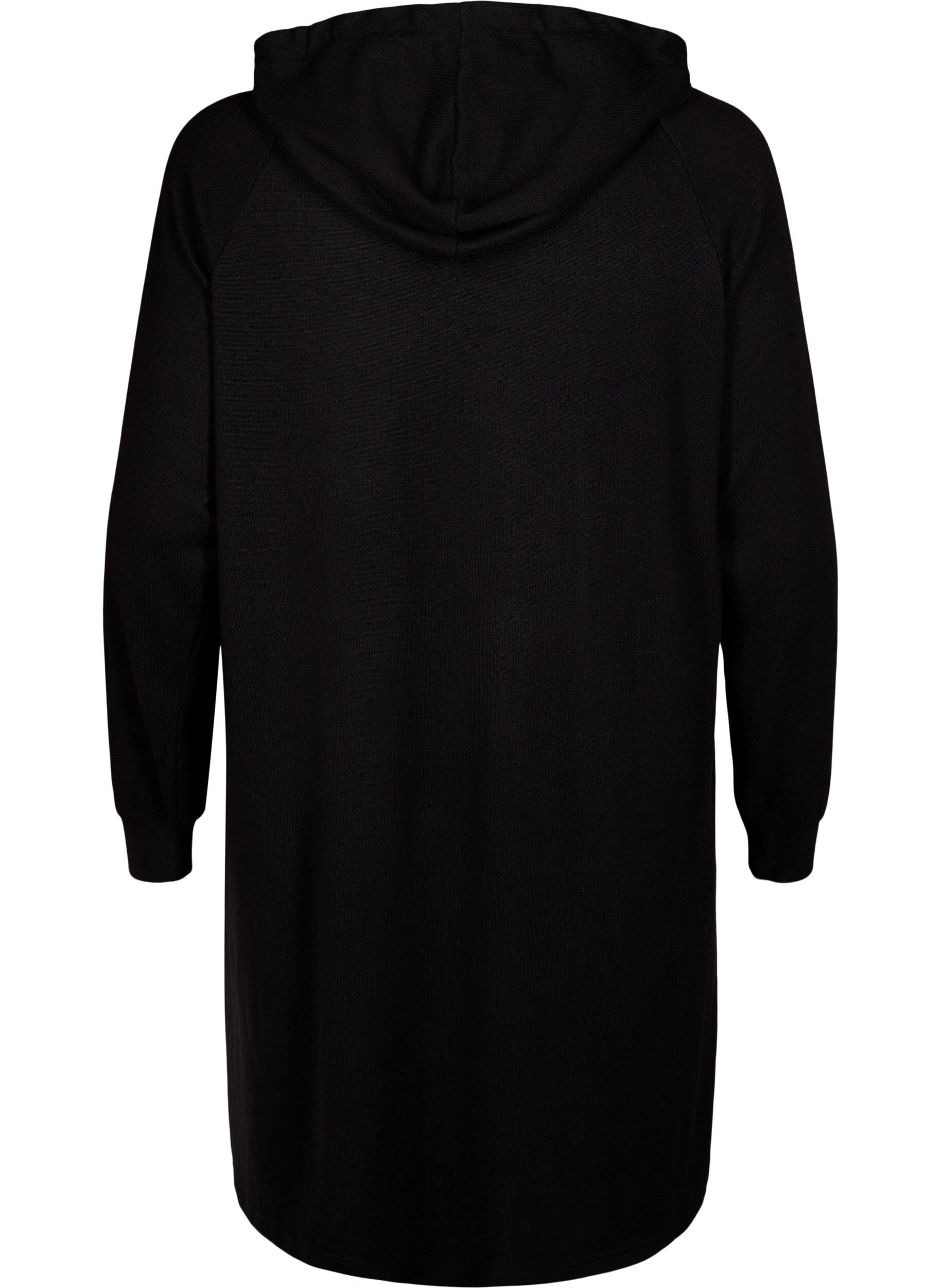 ZizziLangarm-Sweatkleid mit Kapuze, Black, Packshot image number 1