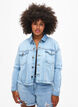Kurze Denim-Jacke mit Details in Used-Optik, Light Blue Denim, Model image number 0
