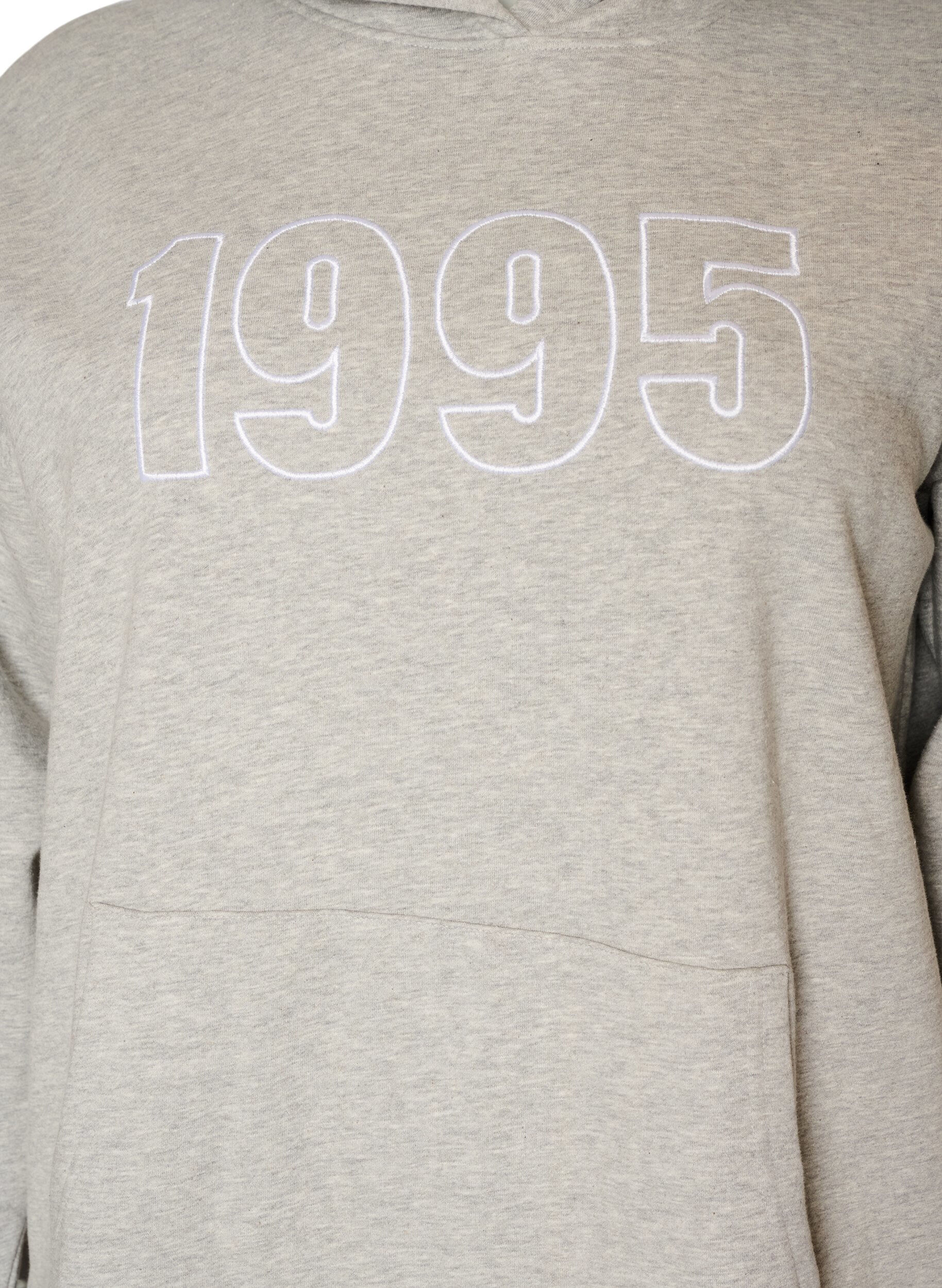 ZizziHoodie mit besticktem Motiv, Grau, Packshot image number 2