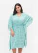 Viskose Kaftan Kleid mit Druck, Green Dot, Model image number 0