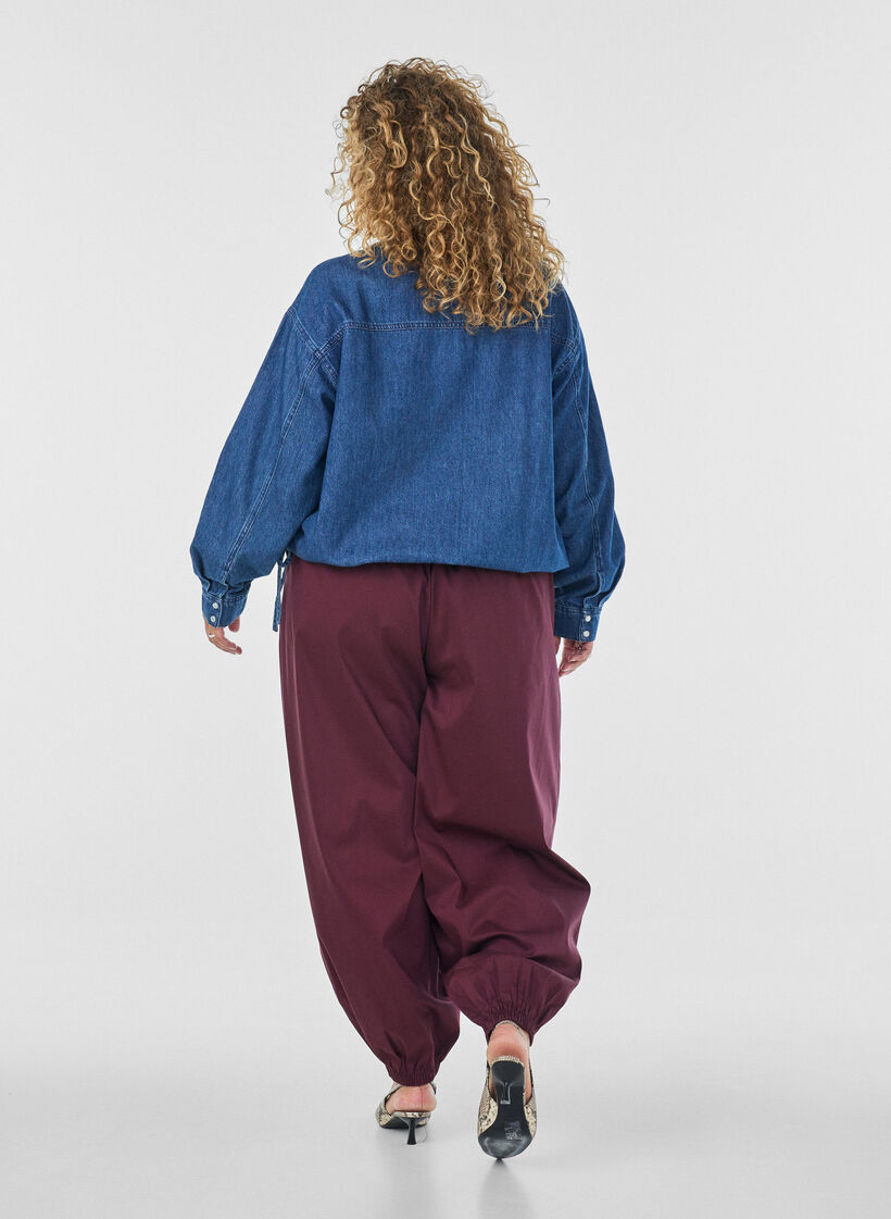 Ballonhose mit Taschen und elastischem Bund, Rot, Model image number 1
