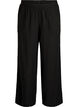Hose aus Leinen und Viskose mit weitem Bein, Schwarz, Packshot image number 0