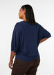 Bluse aus Jersey mit ellbogenlangen Ballon&auml;rmeln, Blau, Model image number 2