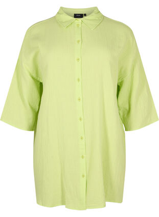 Hemd aus Baumwolle mit halblangen Ärmeln, Wild Lime, Packshot image number 0