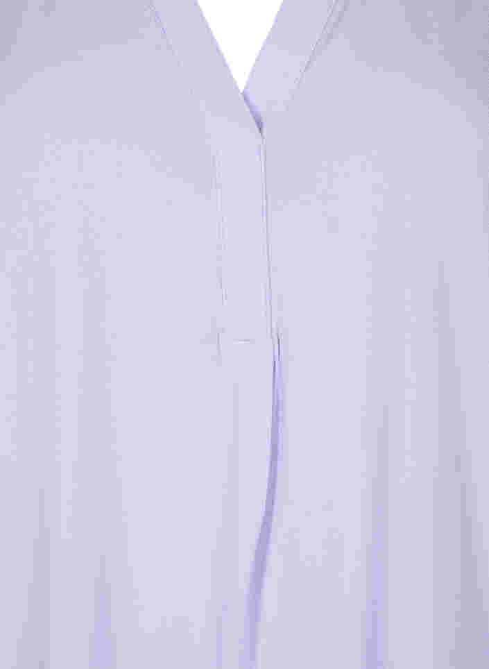 Kurzärmelige Bluse mit V-Ausschnitt, Lavender, Packshot image number 2