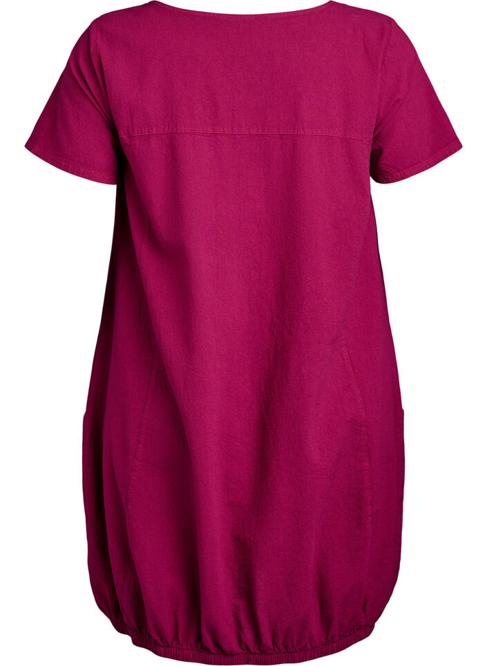 Baumwollkleid mit kurzen &Auml;rmeln, Rot, Packshot image number 1
