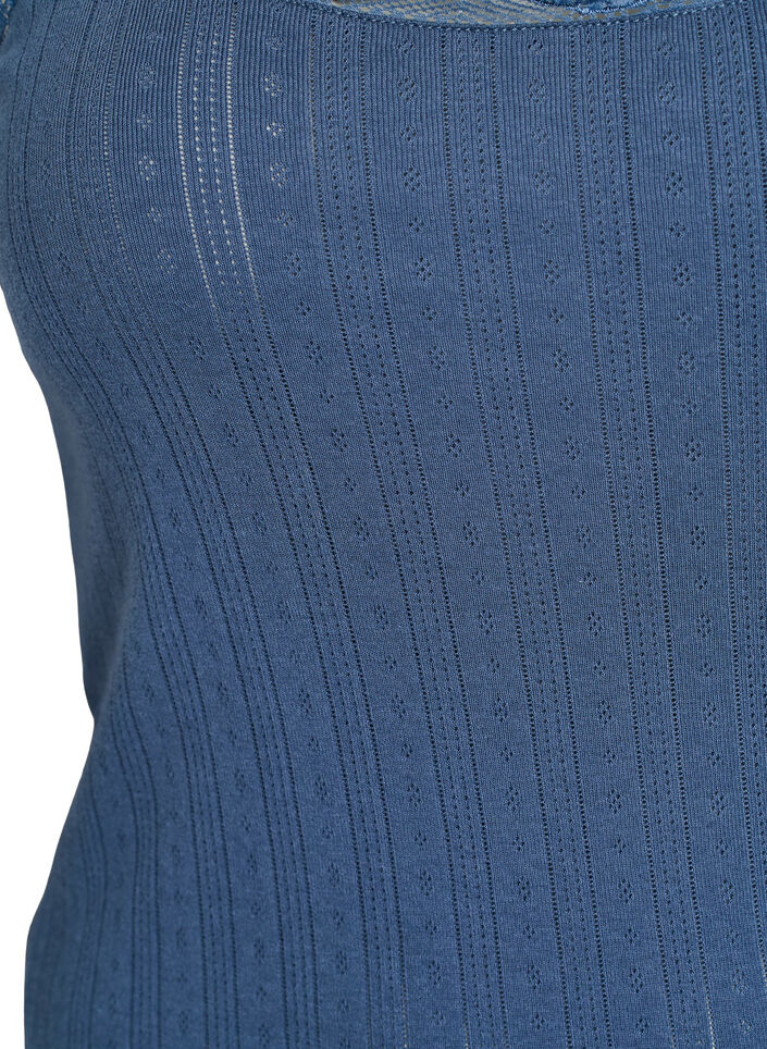 Nachthemd mit d&uuml;nnen Tr&auml;gern und Strukturmuster, Blau, Packshot image number 2