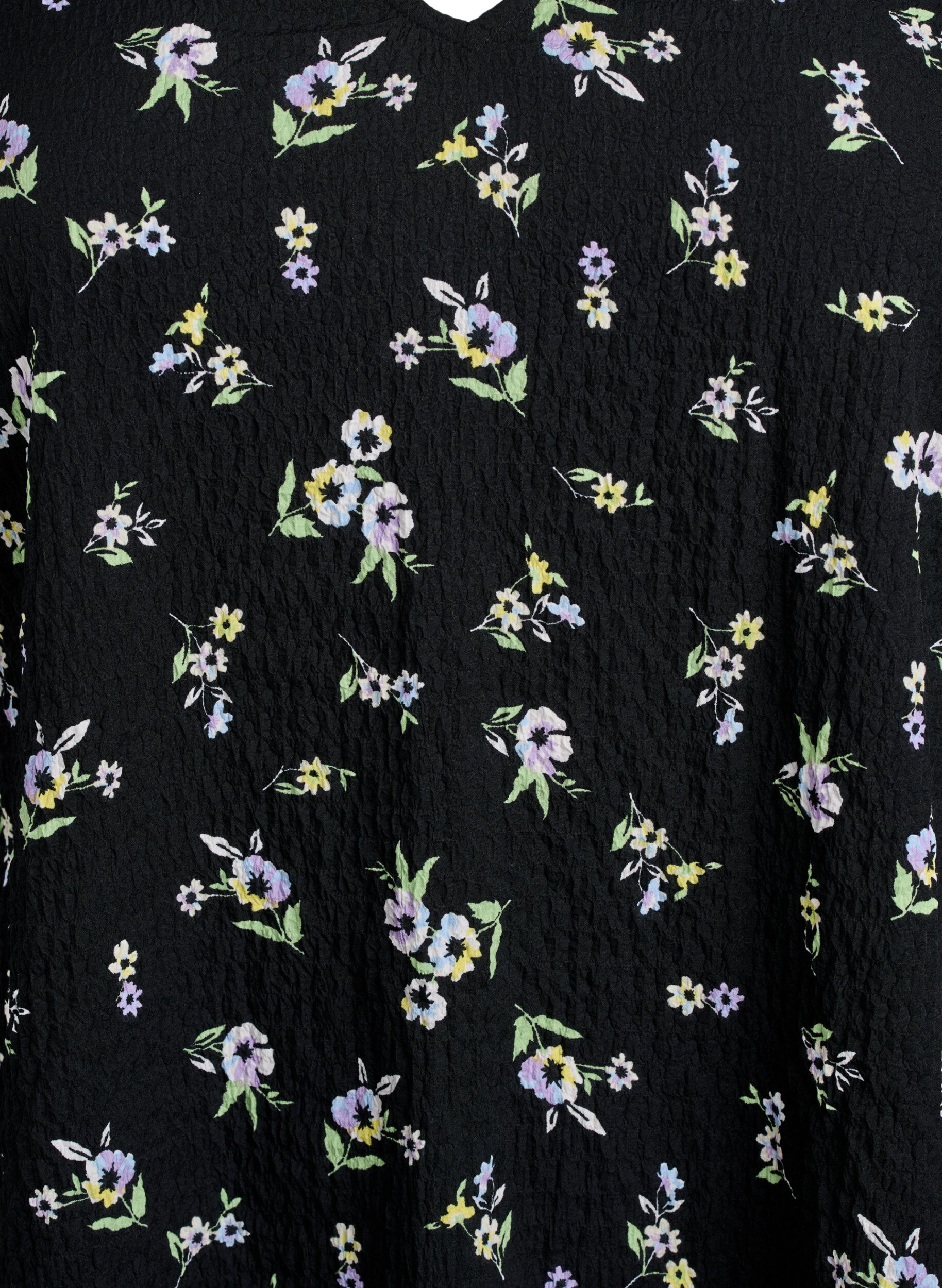 ZizziFLASH - Kleid mit kurzen &Auml;rmeln und V-Ausschnitt, Schwarz, Packshot image number 2