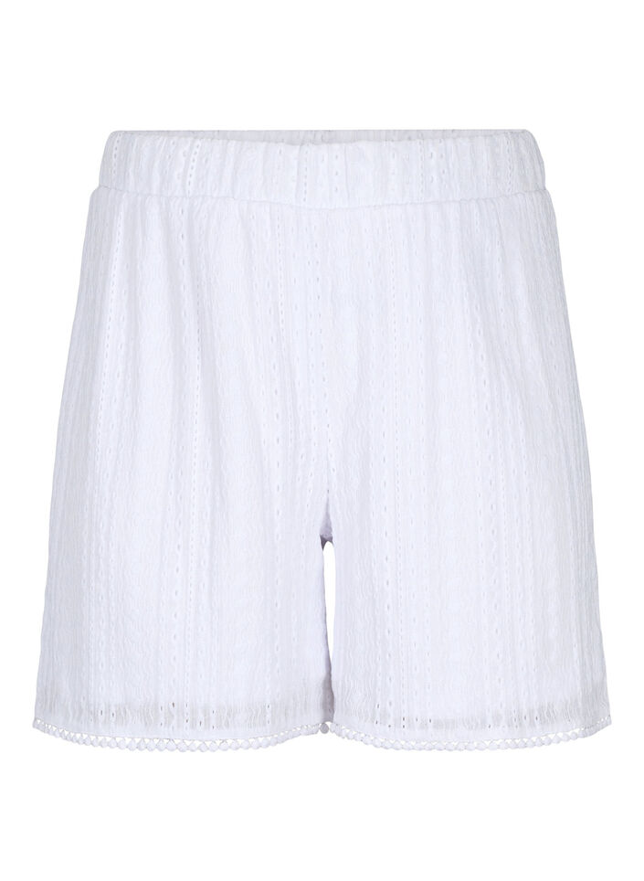 Shorts mit strukturiertem Muster, Bright White, Packshot image number 0