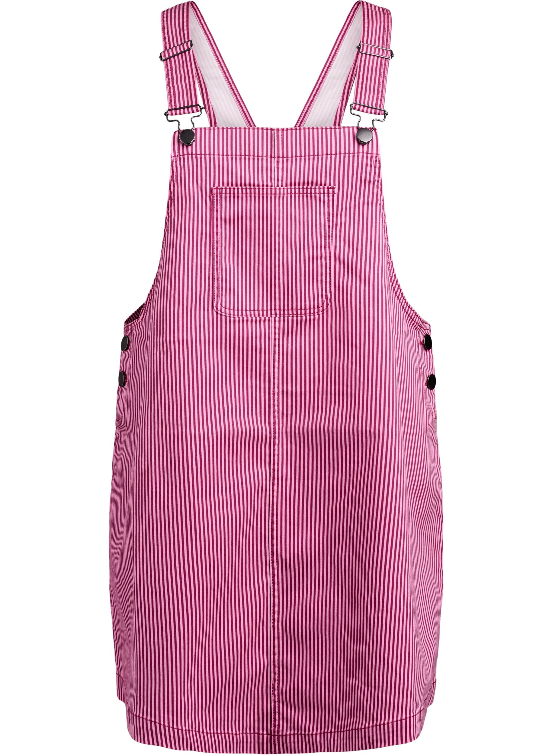 ZizziKurzes Latzkleid mit Streifen, Red Stripe, Packshot image number 0