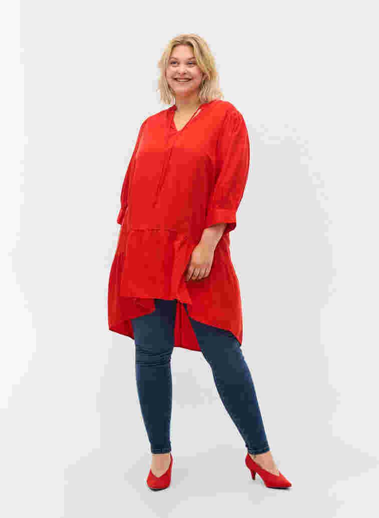 3/4-Ärmel-Kleid, Fiery Red, Model image number 2