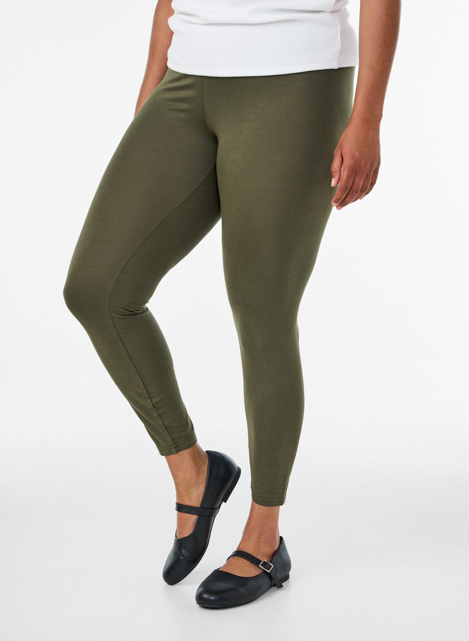 ZizziBasic-Leggings aus Viskose, Gr&uuml;n, Model image number 0