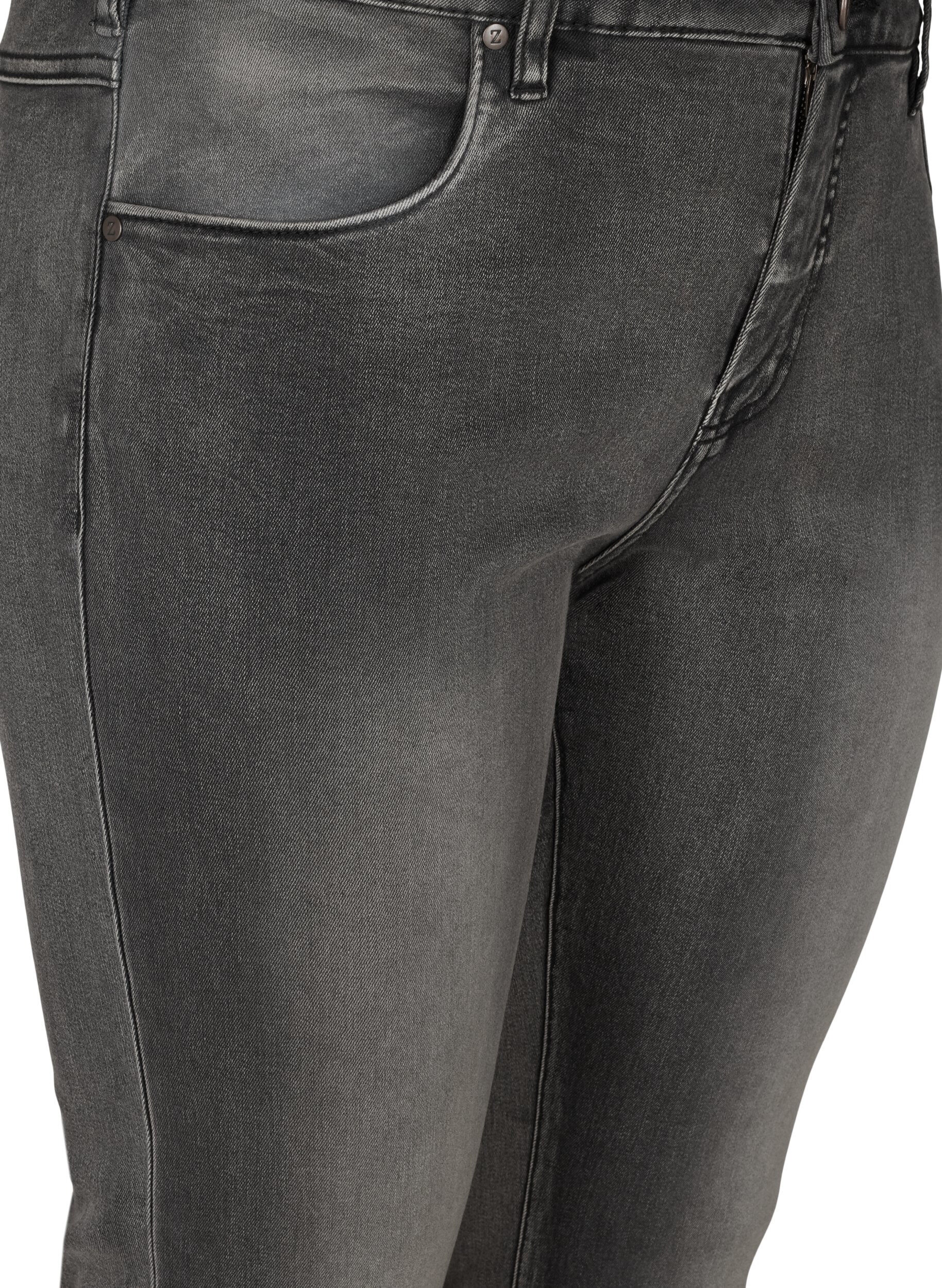 ZizziSlim Fit Emily Jeans mit normaler Taillenh&ouml;he, Grau, Packshot image number 2