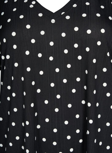 FLASH - Bedrucktes T-Shirt mit V-Ausschnitt, Black Dot, Packshot image number 2